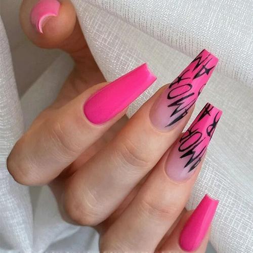 Nude-Pink-Nails-with-Bright-Color-Mix-1