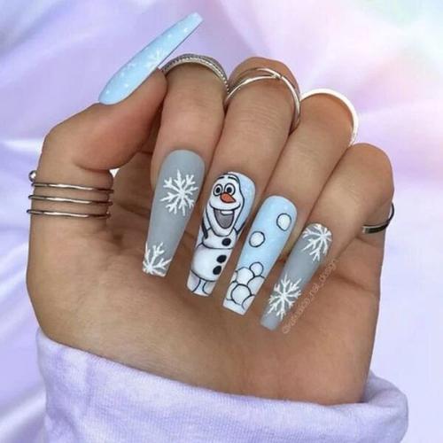 Olaf-Christmas-Nails-1