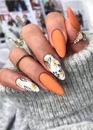 Orange-Hues-for-Almond-Shaped-Nails-4