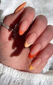 Orange-Hues-for-Almond-Shaped-Nails-5