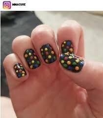 Pastel-Polka-Dots-for-Black-Nail-Art-10