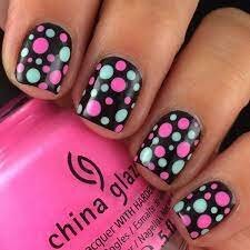 Pastel-Polka-Dots-for-Black-Nail-Art-2