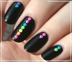 Pastel-Polka-Dots-for-Black-Nail-Art-8