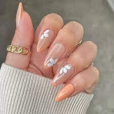 Peach-And-White-Nails-6