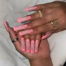 Pink-Coffin-French-Nails-5