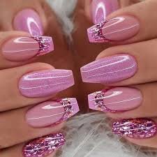 Pink-Coffin-French-Nails-6