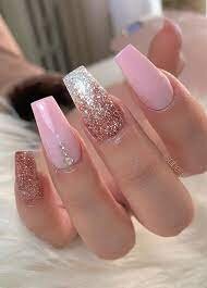 Pink-Glitter-Wedding-Nail-Idea-3