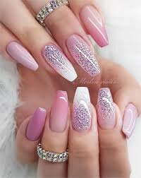 Pink-Glitter-Wedding-Nail-Idea-4