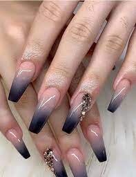 Pink-and-Black-Wedding-Nail-Idea-2