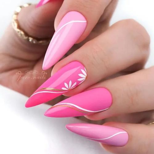 Pink-and-White-Nails-with-Flowers-2