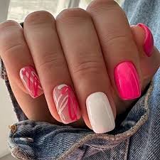 Pink-and-White-Nails-with-Geometric-9