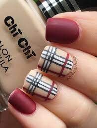 Plaid-Short-Nail-Designs-7