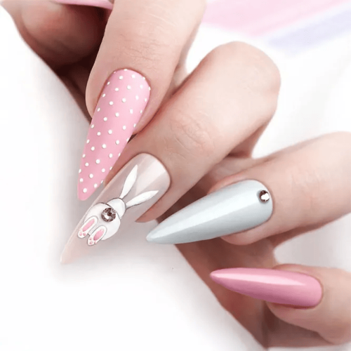 Polka-Dots-Art-For-Easter-Nails-1