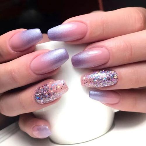 Popular-Wedding-Manicure-–-Glitter-Ombre-4