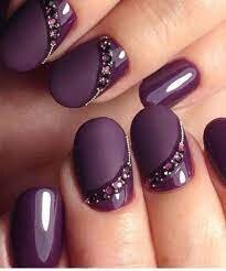 Purple-Chevon-Wedding-Nail-Idea-4