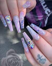 Purple-Coffin-Nails-With-Rhinestones-2