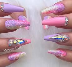 Purple-Coffin-Nails-With-Rhinestones-5