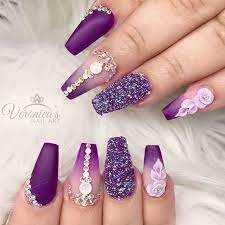 Purple-Ombre-Wedding-Nail-Idea-3