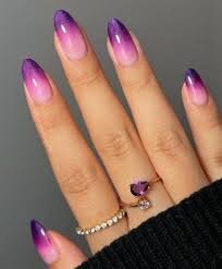 Purple-Ombre-Wedding-Nail-Idea-4