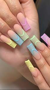 Rainbow-French-Coffin-Nails-2