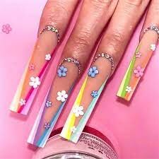 Rainbow-French-Coffin-Nails-3