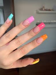 Rainbow-French-Coffin-Nails-5