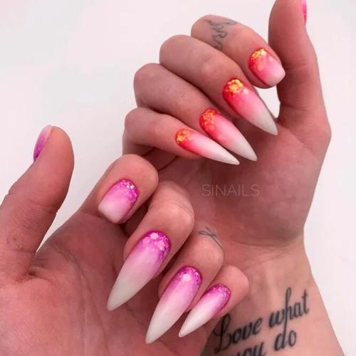 Red-Ombre-Nails-with-Glitter-2