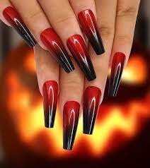 Red-and-Black-Ombre-Nails-3