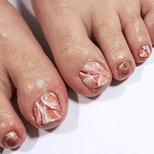 Rose-Gold-Marble-Toe-Nail-Designs-1