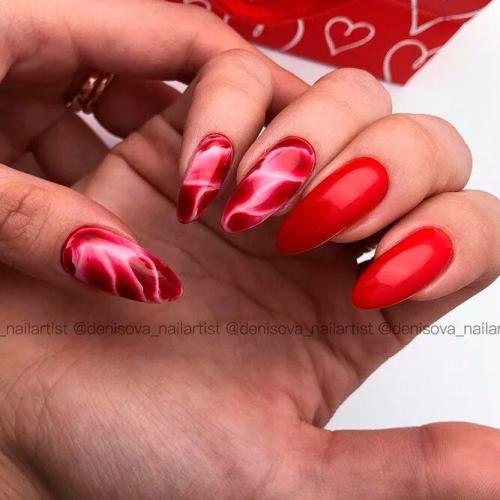 Sexy-Red-Almond-Shaped-Nails-1