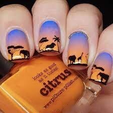 Skyline-Nails-with-Animals-2