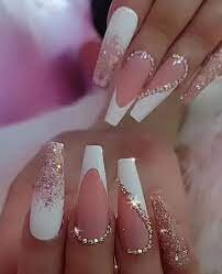 Sparkly-French-Wedding-Nail-Idea-2