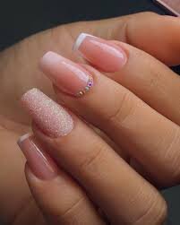 Sparkly-French-Wedding-Nail-Idea-3