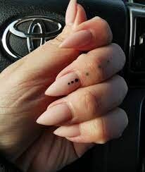 Stiletto-Matte-Nude-Nails-with-Black-Dots-3