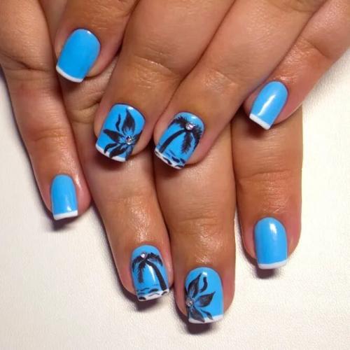 Summer-Nails-With-Tropical-Palms-Accents-4