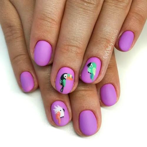 Sweet-Birds-Tropical-Nails-Designs-4