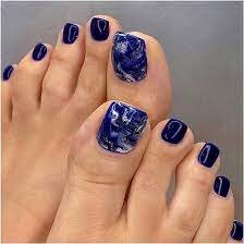 Toe-Nails-In-Dark-Blue-Shades-7