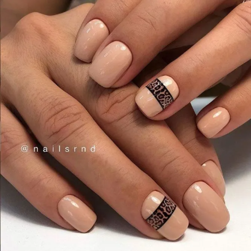 Toned-Down Nude Winter Manicure
