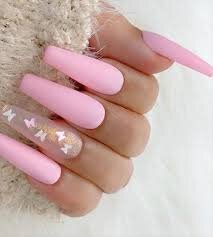 Total-Matte-Pink-Coffin-Nails-7