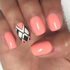 Tribal-Peach-Nail-Art-10