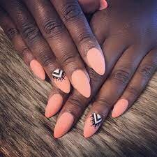 Tribal-Peach-Nail-Art-4