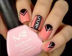 Tribal-Peach-Nail-Art-5