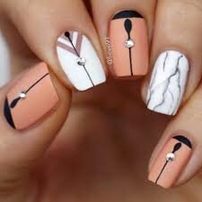 Tribal-Peach-Nail-Art-7