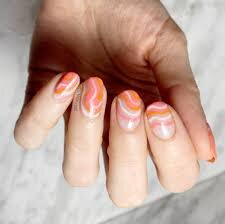 Tribal-Peach-Nail-Art-8