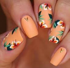 Tropical-Flower-Nail-Designs-9