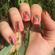 Tropical-Peach-Nails-Art-10