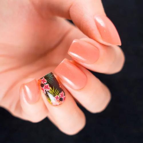 Tropical-Peach-Nails-Art-2