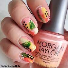 Tropical-Peach-Nails-Art-6