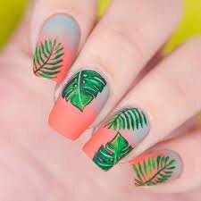 Tropical-Peach-Nails-Art-8