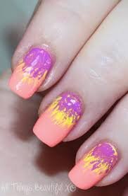 Tropical-Peach-Nails-Art-9